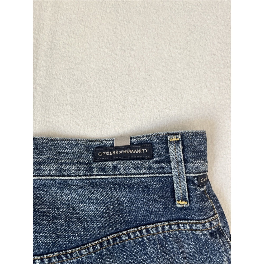 Citizen Of Humanity Jeans Womens 28 Denim Melanie Crop Wide Leg Raw Hem Trousers - Picture 3 of 8
